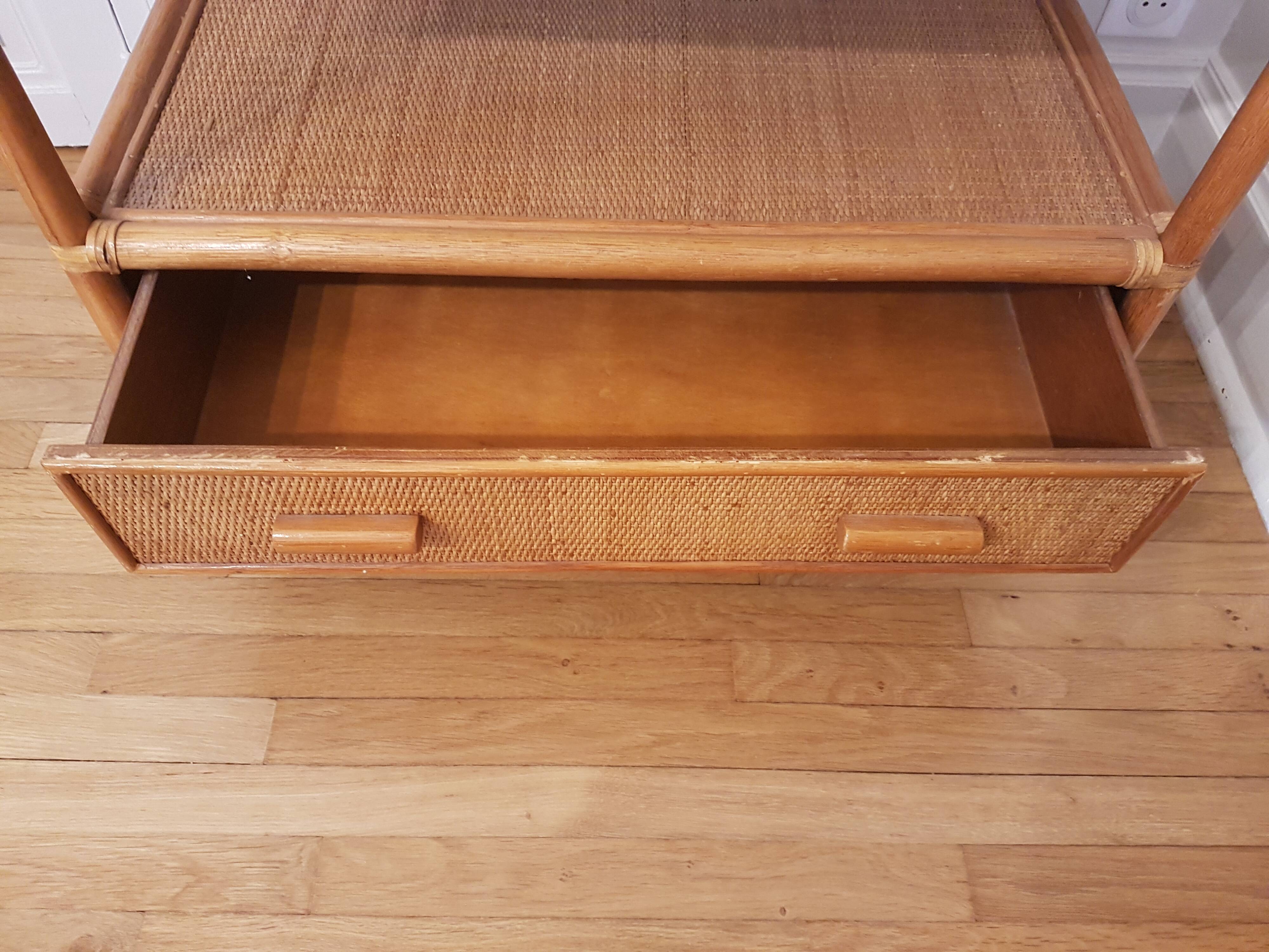 Rattan chest of drawers and canning