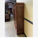 Antique Art Nouveau walnut bookcase