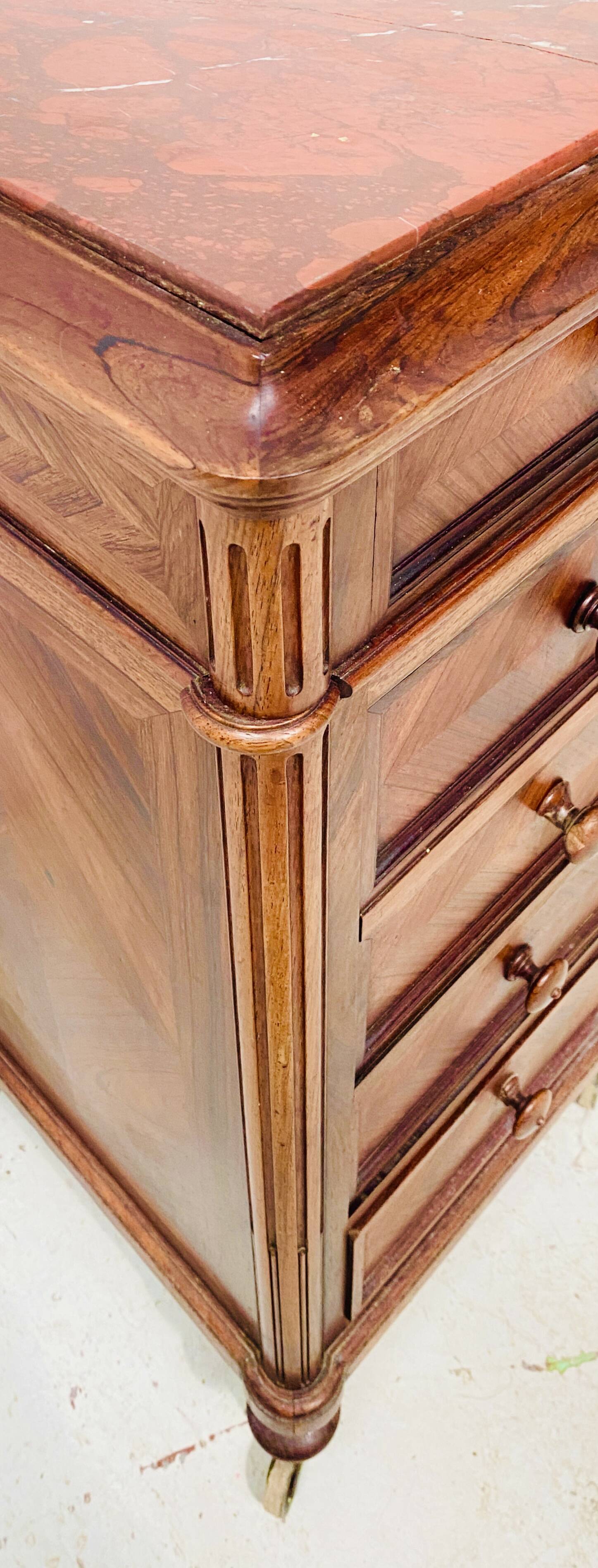 Napoleon III rosewood bedside table, 19th century
