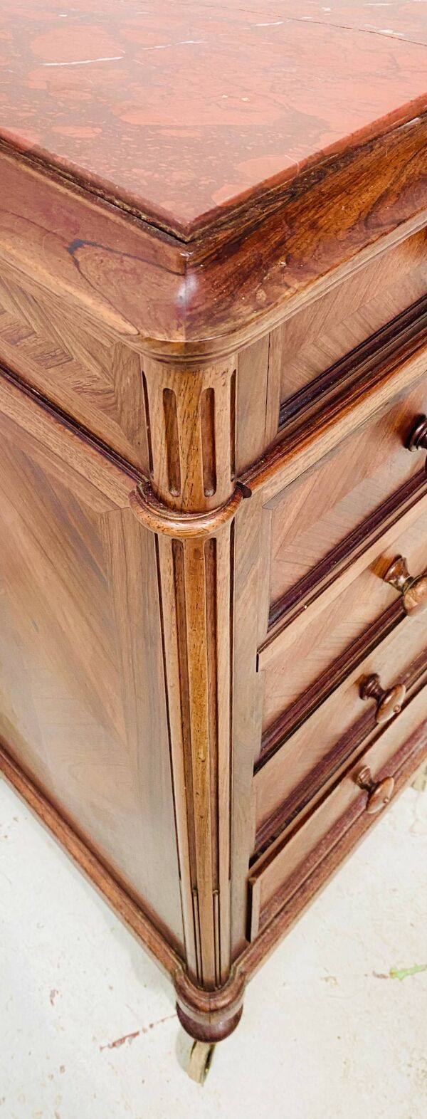 Chevet chiffonnier Napoléon III en palissandre XIX siècle