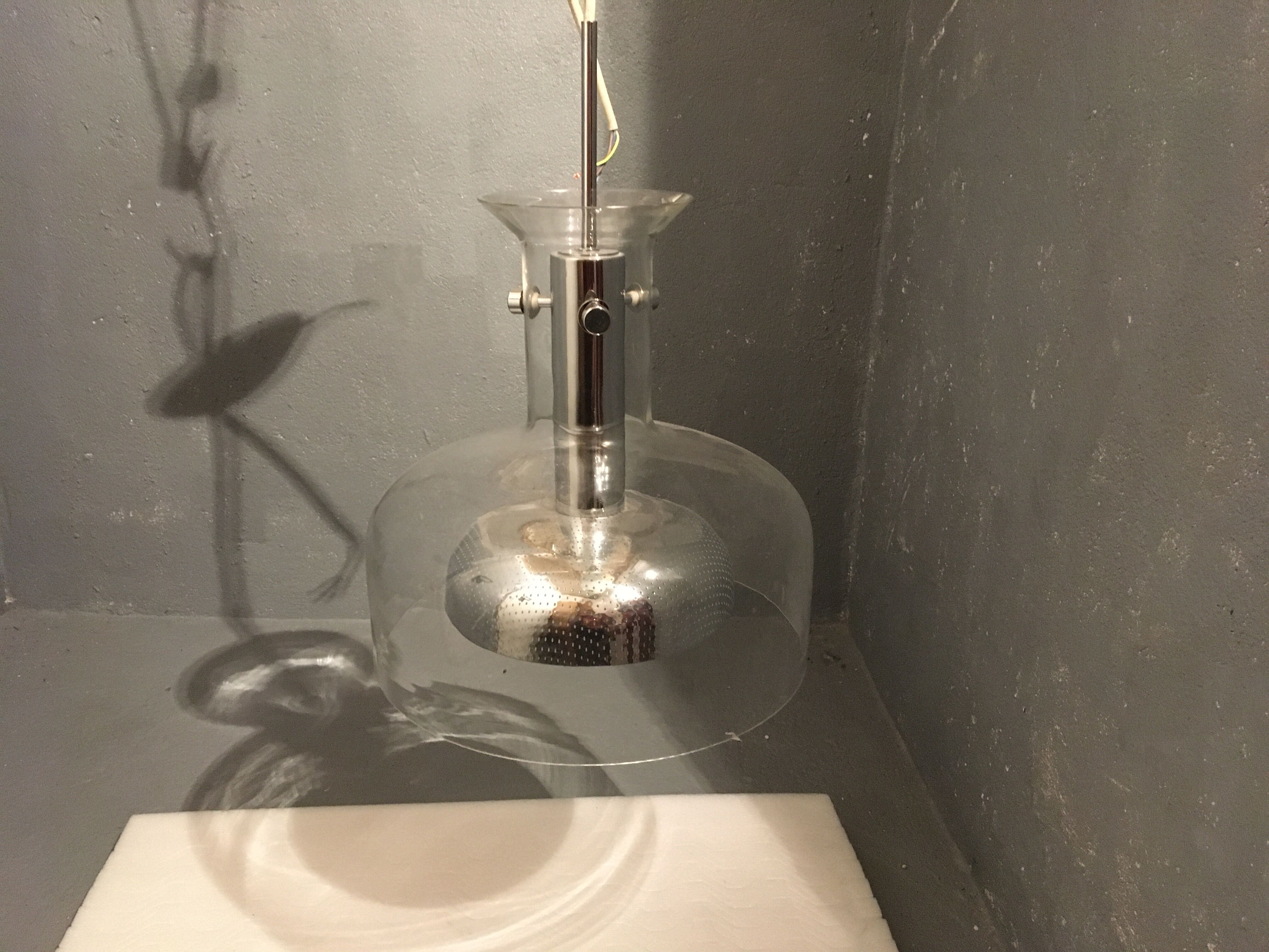 Anders Pehrson chrome glass pendant lamp