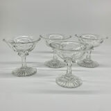Set of 4 old Champagne Glasses, 1940s