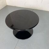 Round Black Side Coffee Table by Pierre Paulin for Artifort, 1970s
