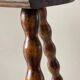 Tabouret en bois tripode tourné vintage