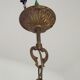 French Mid Century Bronze 6 Light Chandelier With Crystal Droplets 5491