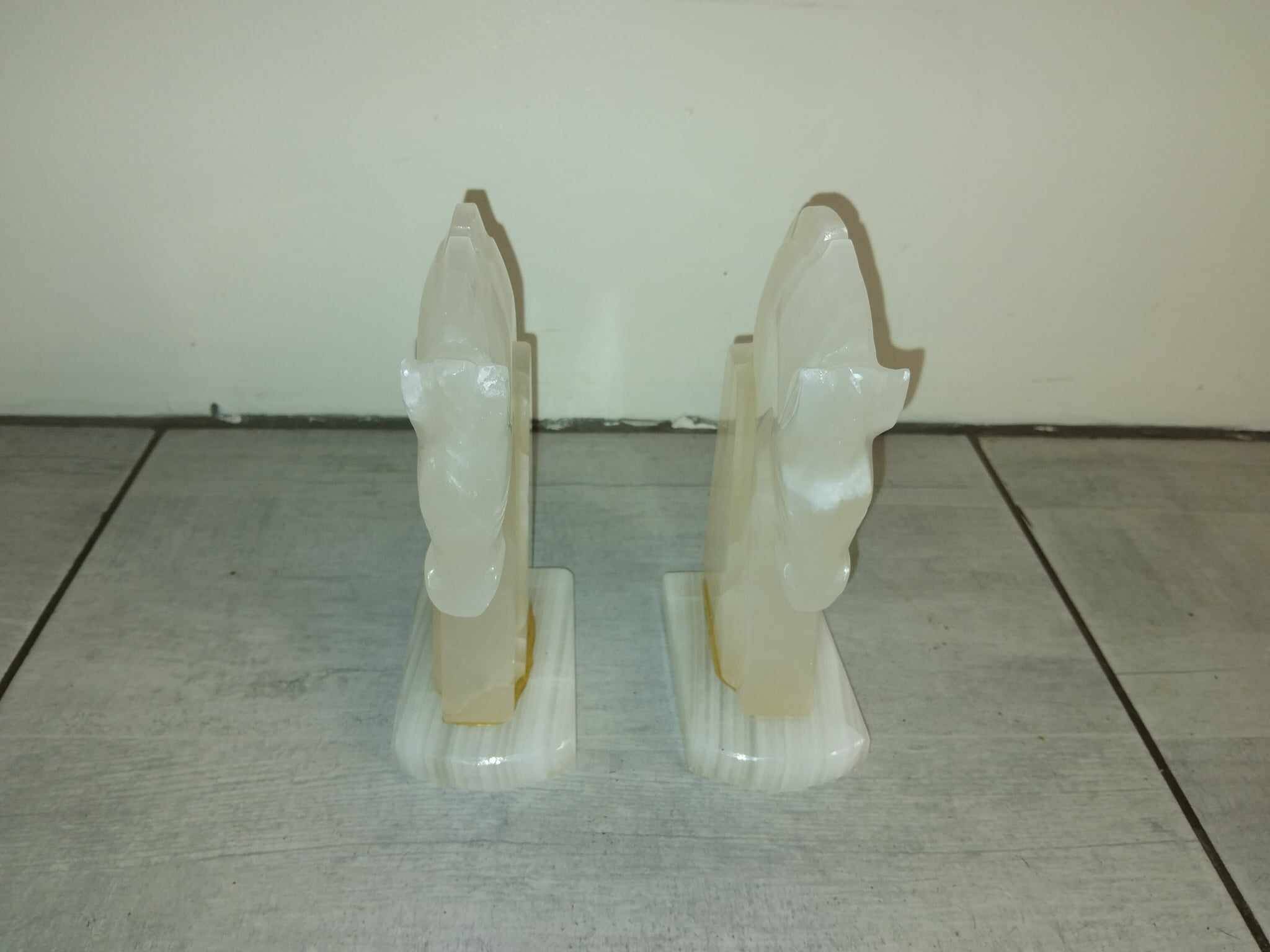 Pair of Onyx Horse Bookends