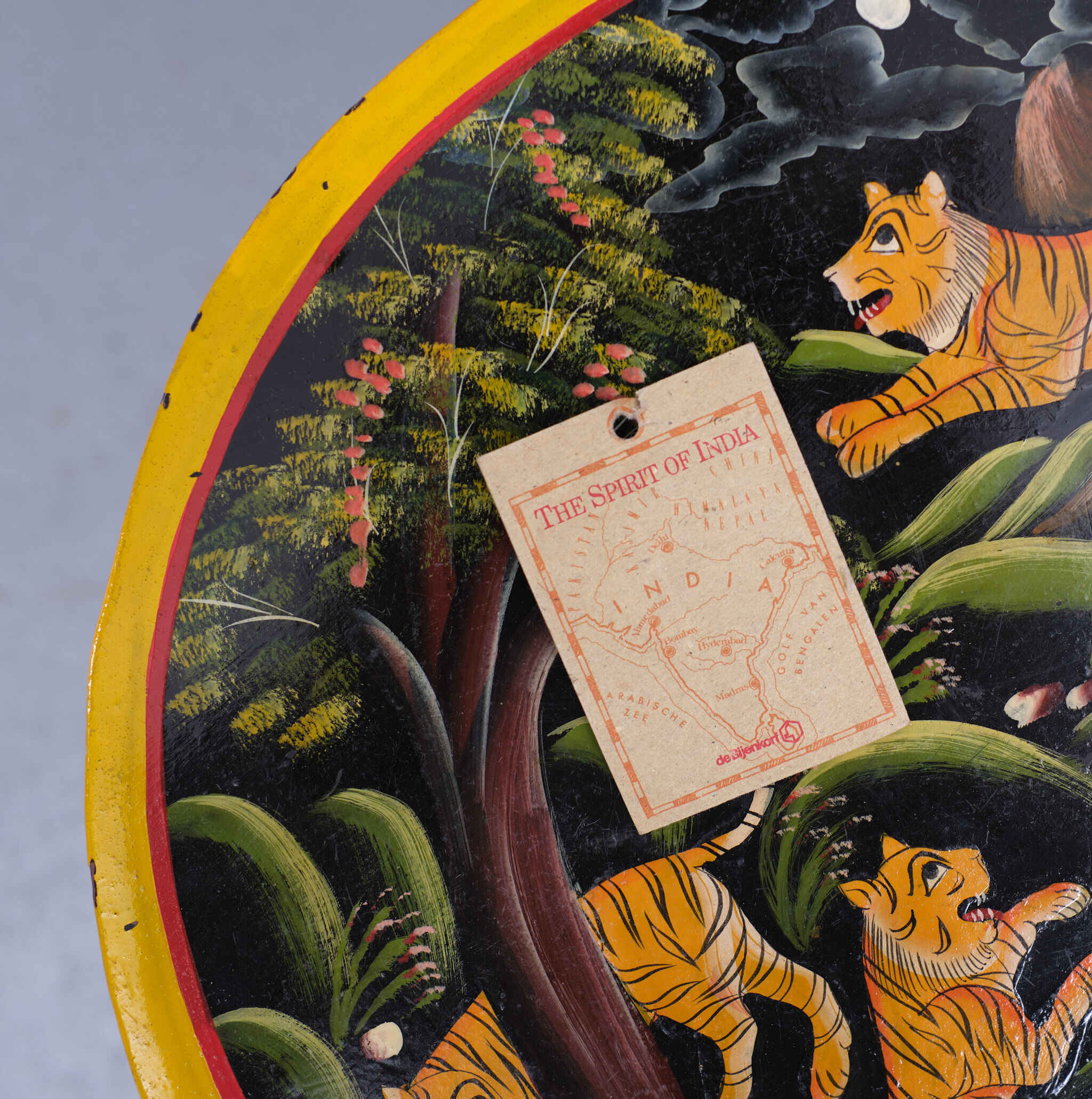 Metal hand painted children set India 1993