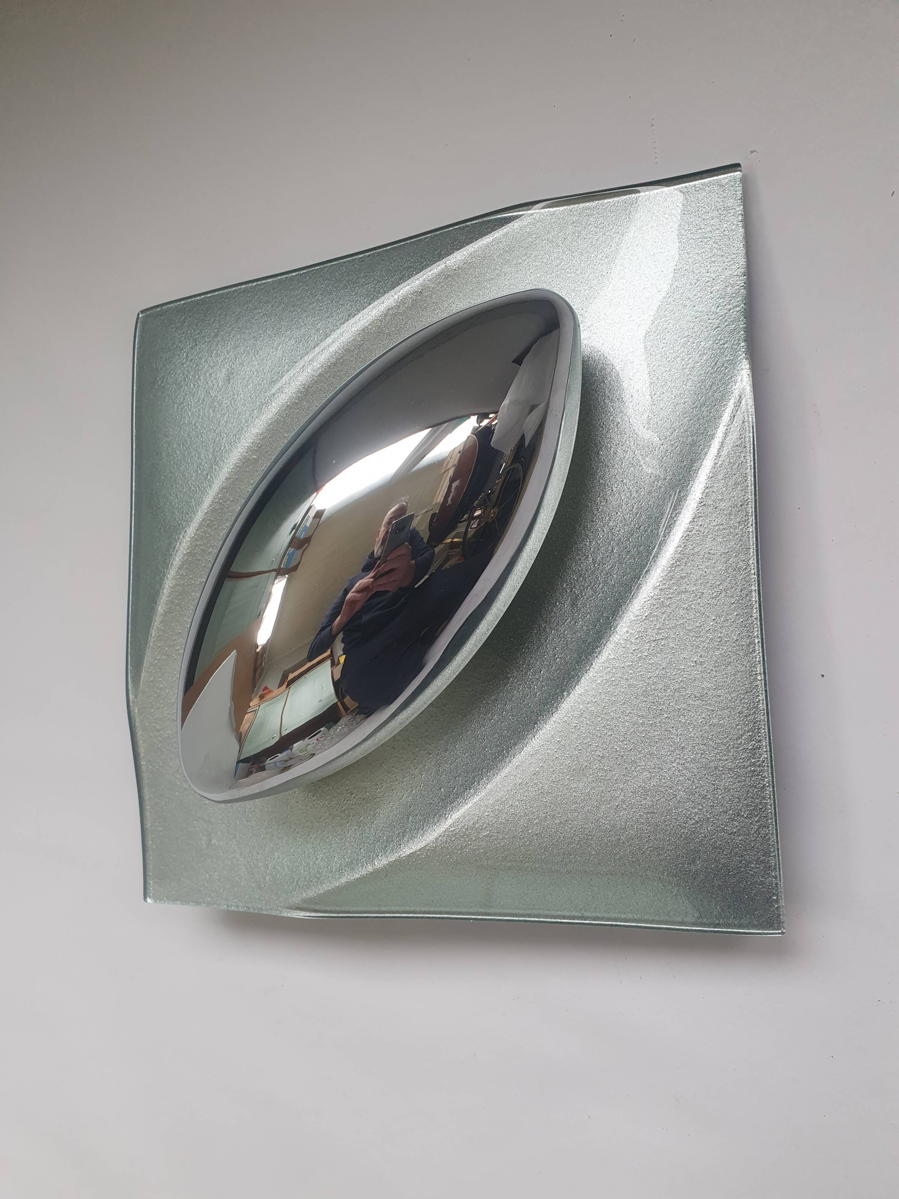 Pair of futuristic UFO wall lights