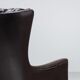 Pair of Durlet lounge chairs brown leather Belgium 1960