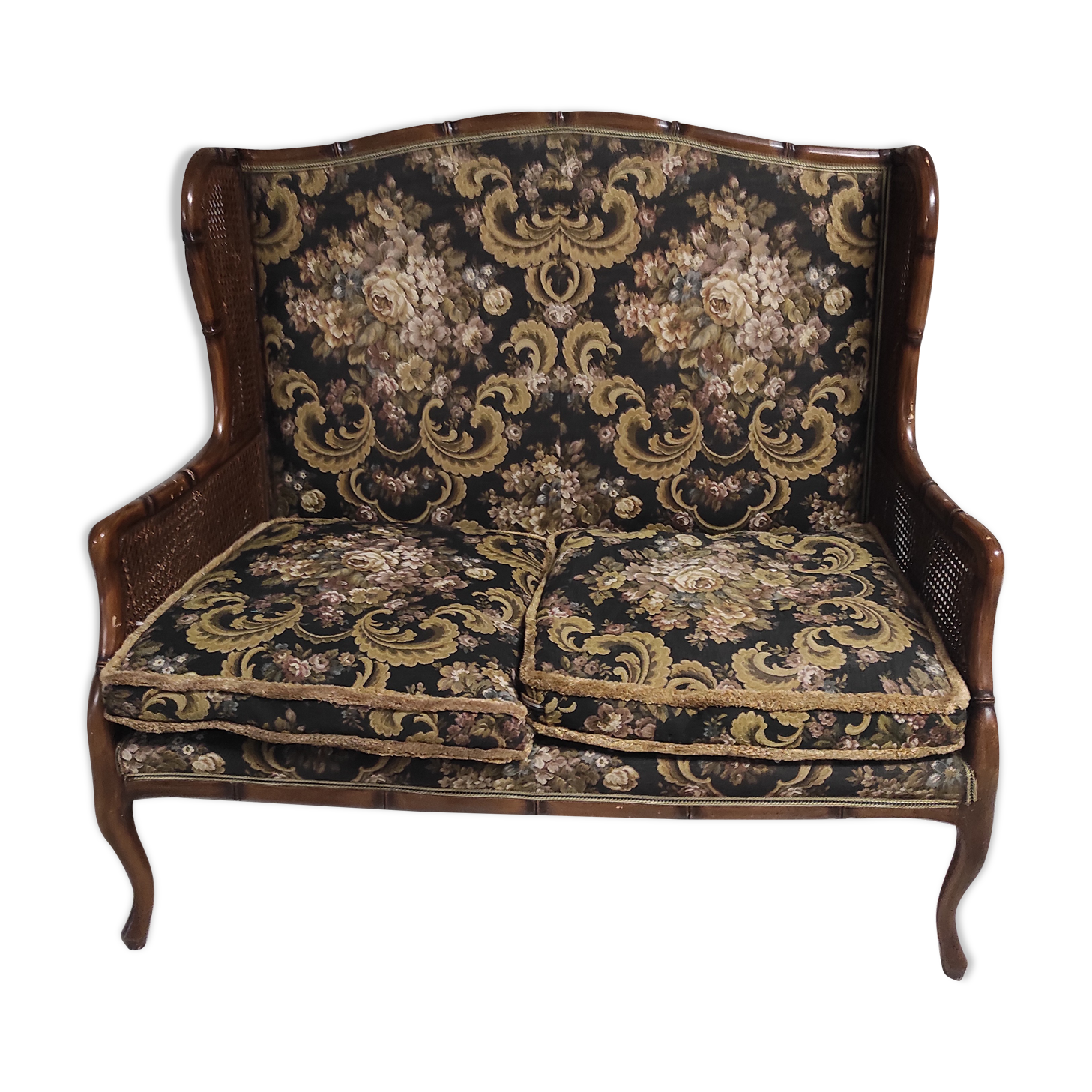Wooden armchair and cannage