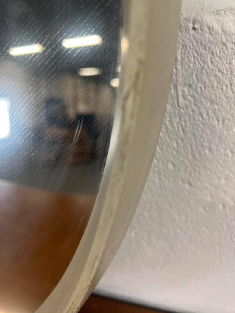 Miroir rond Space Age vintage