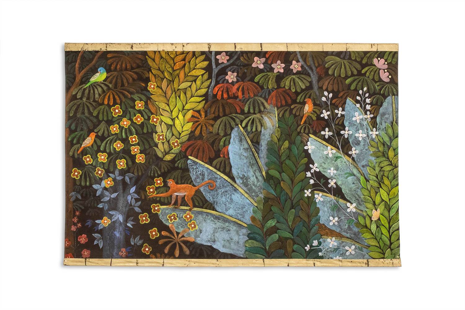 Large acrylic painting on linen canvas. Contemporary work.