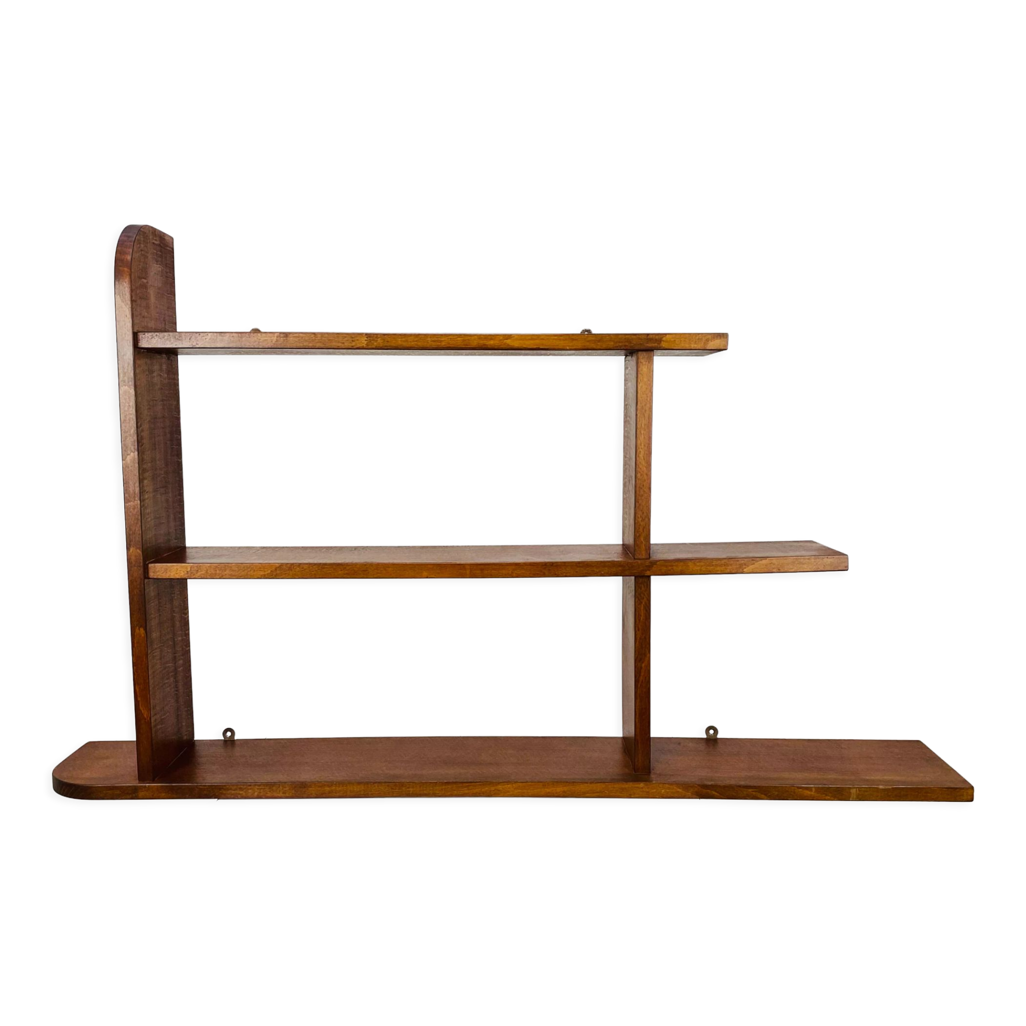 Wall shelf asymmetrical wood vintage 50s