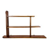 Wall shelf asymmetrical wood vintage 50s