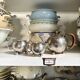 Selfish service in hammered silver-plated metal, 1930s - 3 pieces