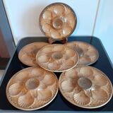LONGCHAMP / Complete oyster service 12 plates 24.5 cm and a dish 33