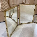 folding triptych mirror Napoleon III genre scene