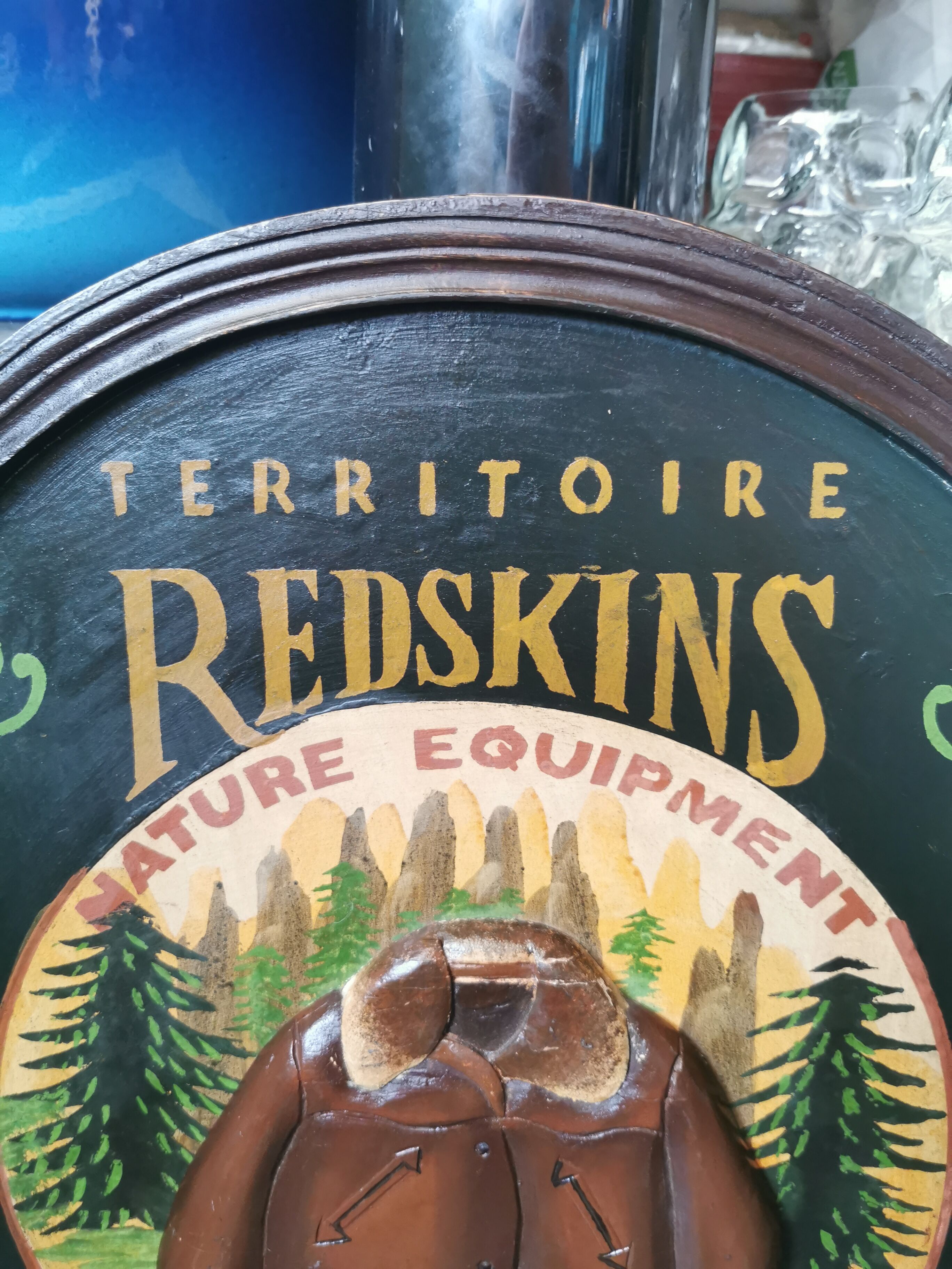 Redskins advertising table