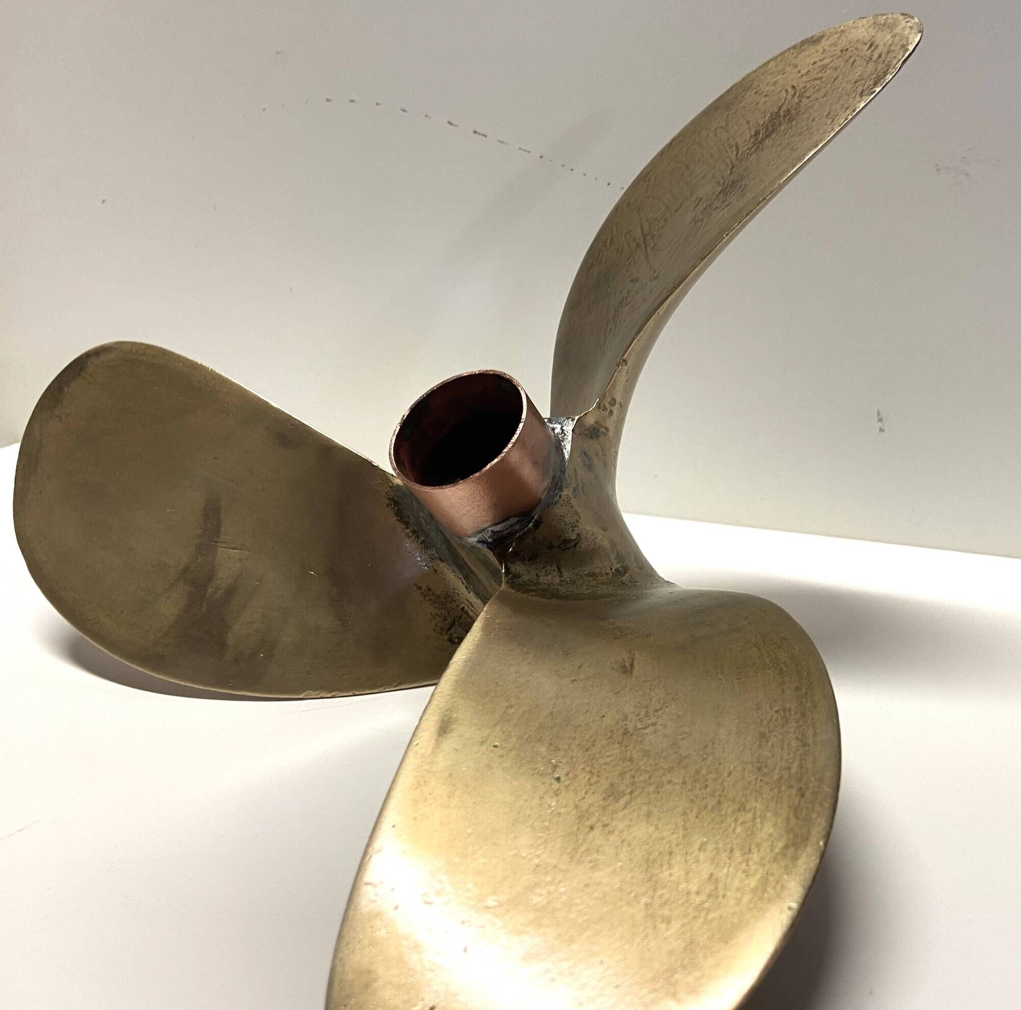 Antique Marine Three-Blade Boat Propeller Solid Bronze Early 1900s