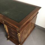Empire desk with mahogany and oak pedestals
