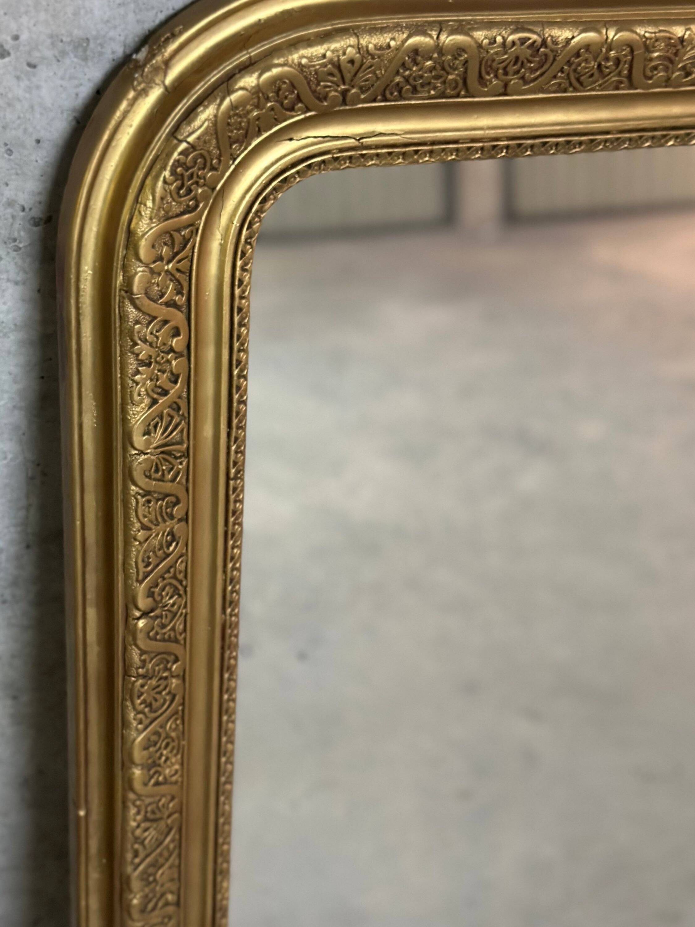 Antique Louis Philippe gilded mirror - 103 x 74 cm
