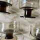 7 stemmed glasses, smoked glass, Mobil