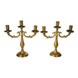 Pair of brass candlesticks