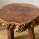 Table basse brutaliste bois massif