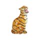 Vintage Siberian Tiger Sculpture Glazed Italian Ceramics 1980s