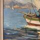 Old painting, Marine, signed B Franco, 50s/70s
