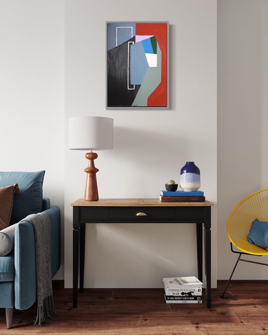 Peinture originale Perspectives rouille