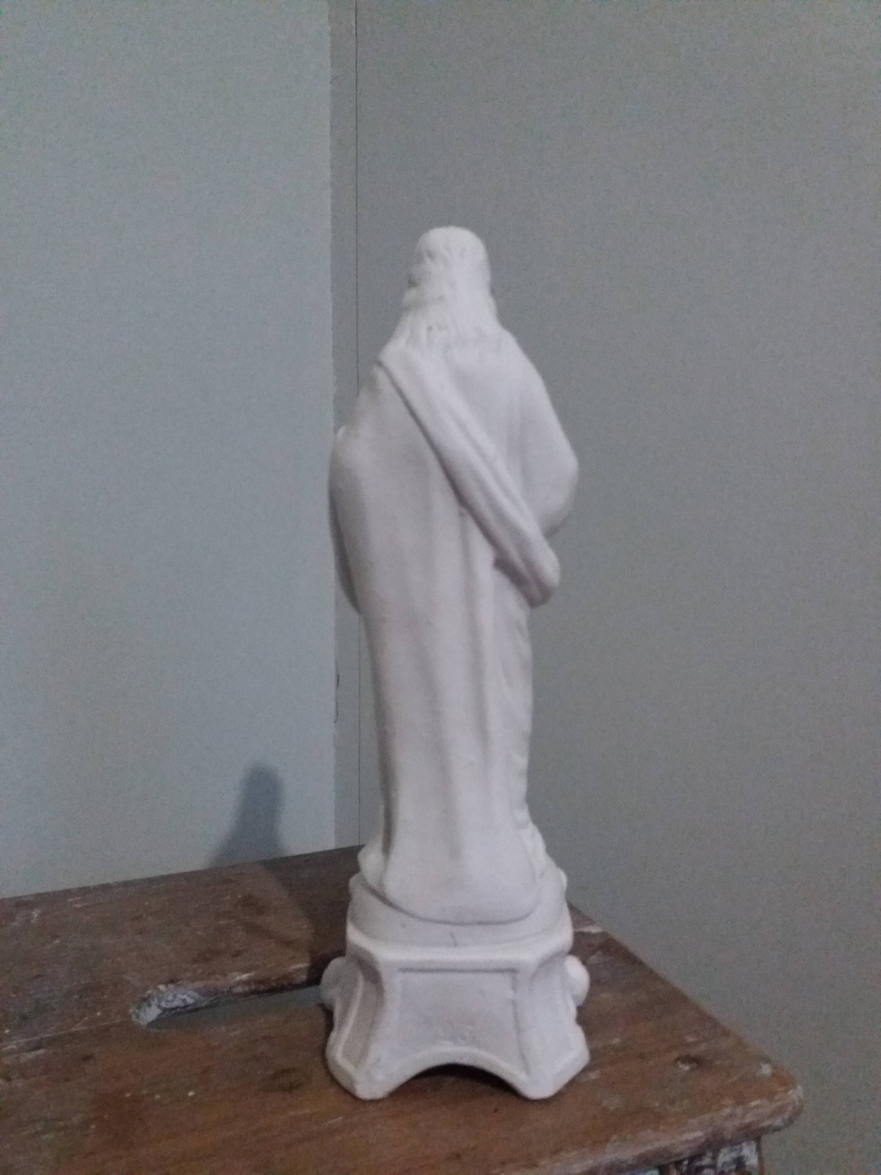 Religious statue, Jesus Christ in biscuit by Mauger and Pezé.