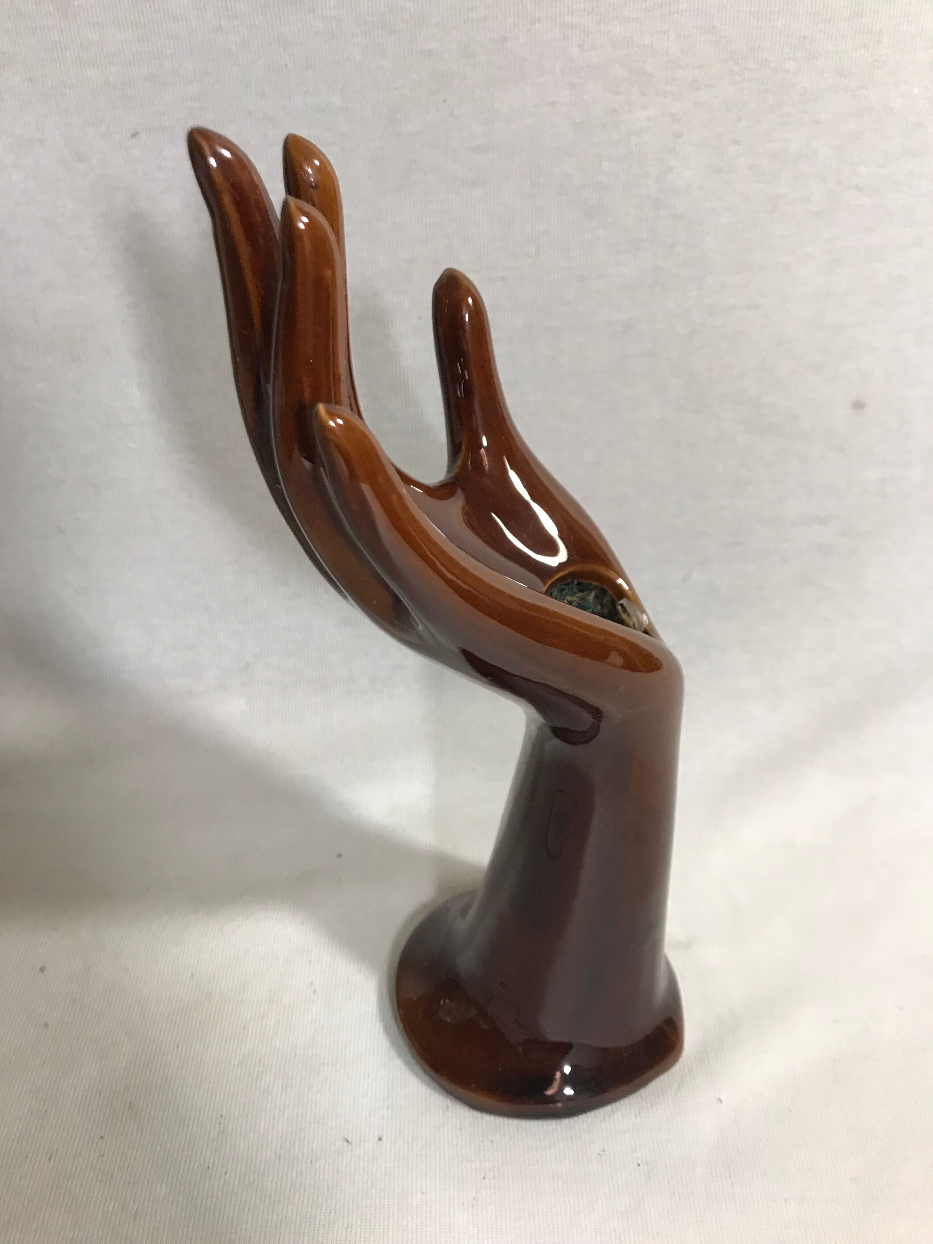 Old hand ceramic brown