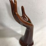Old hand ceramic brown