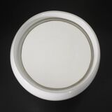 Space Age Ball Shaped Weighted White Ceramic Table Mirror