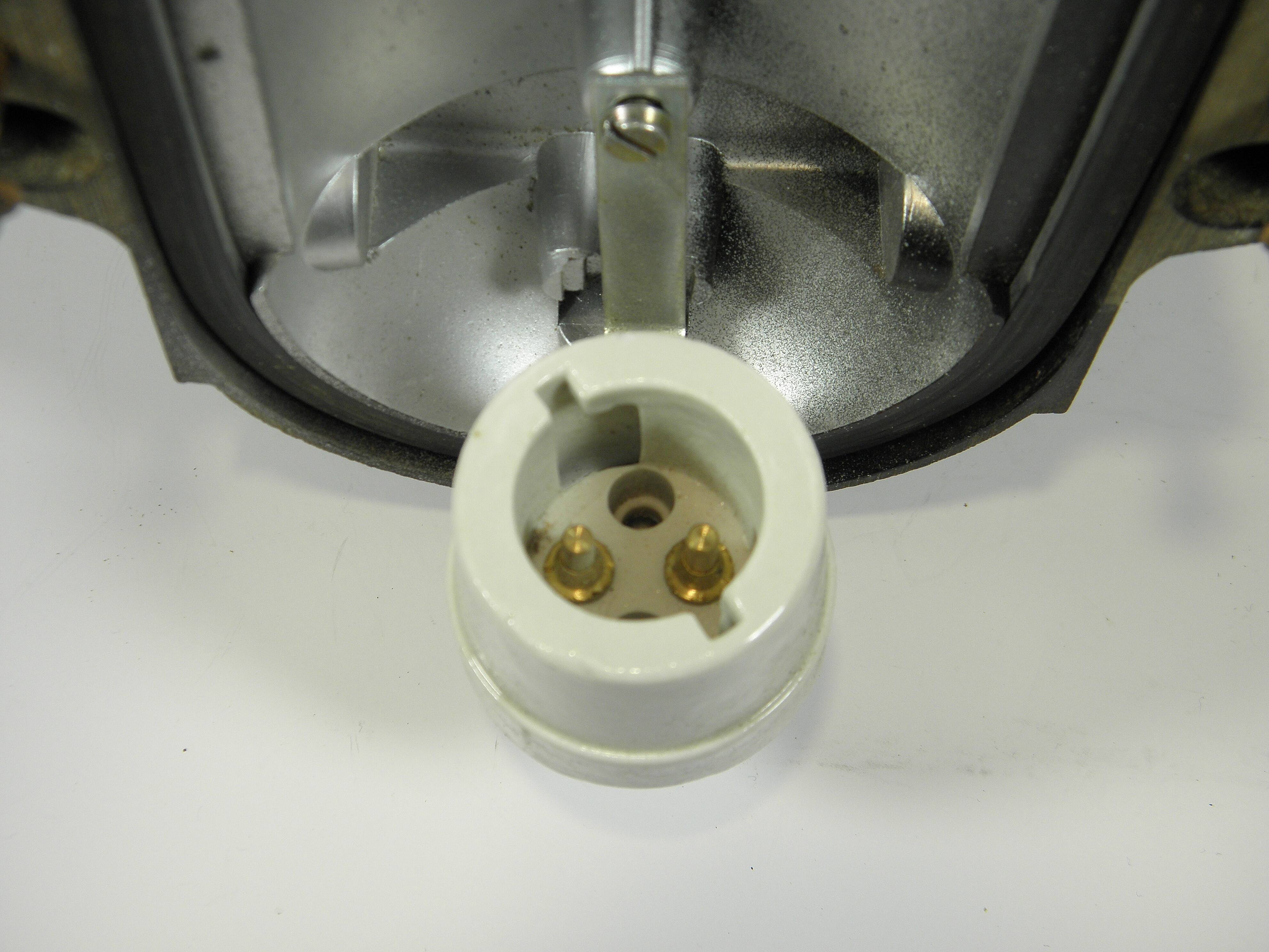 Glass and Bakelite wall light from the 1950s.