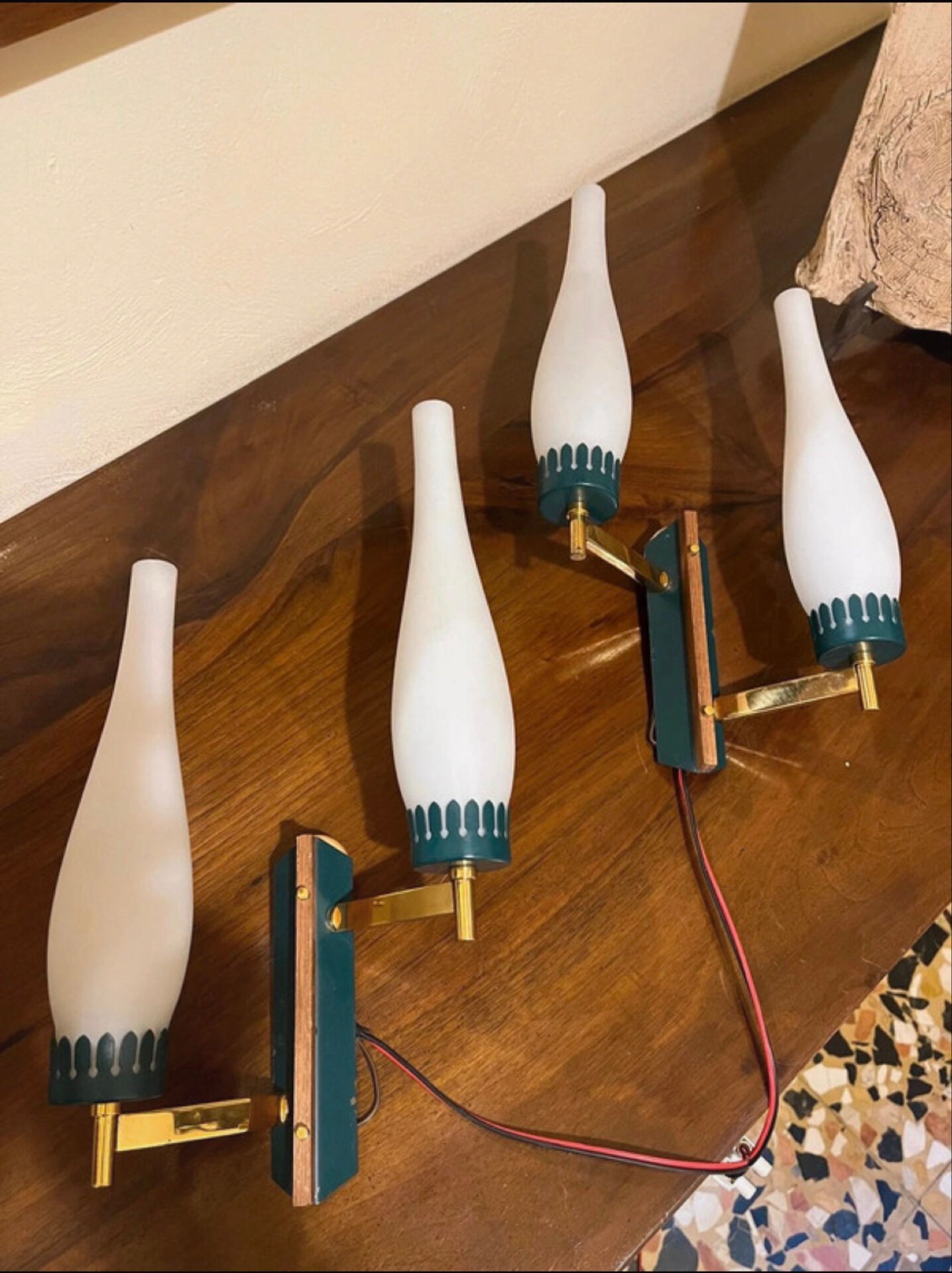 Pair of Stilnovo wall sconces