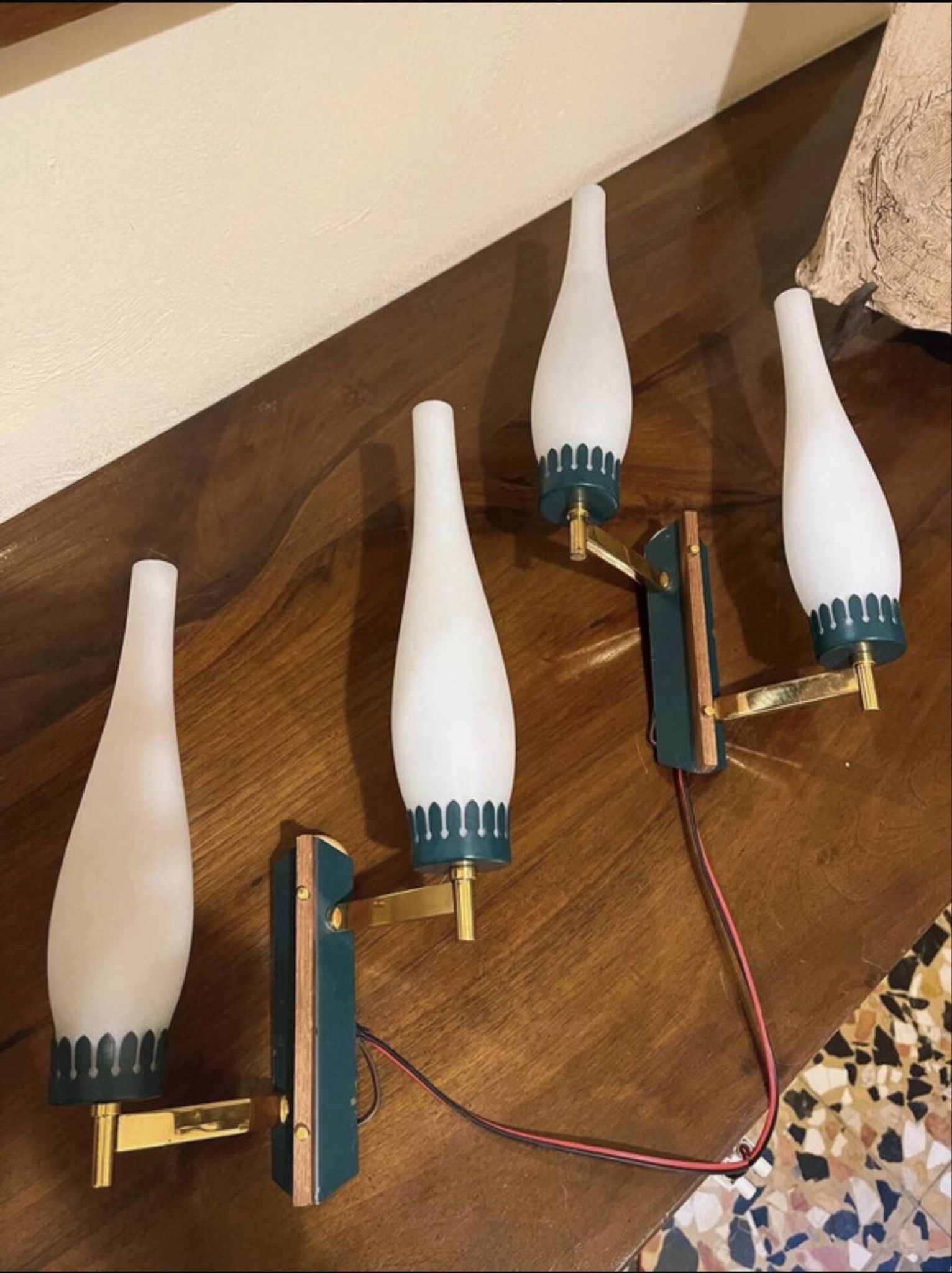 Pair of Stilnovo wall sconces