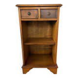 Small vintage wooden cabinet – 2 drawers & shelves