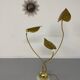 Rhubarb leaf floor lamp brass design Tomaso Barbi Italy an70
