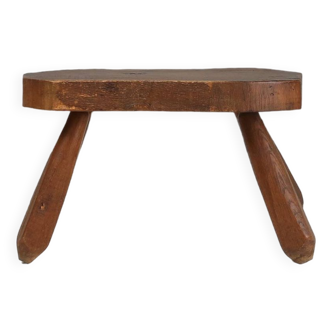 Table basse vintage en tronc d'arbre, France, 1910s