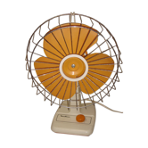 Ventilateur vintage de table Moulinex orange 1970