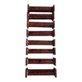 Set of 8 Bakelite knife rests with mahogany effect Art Deco