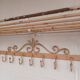 Vintage wrought iron coat rack