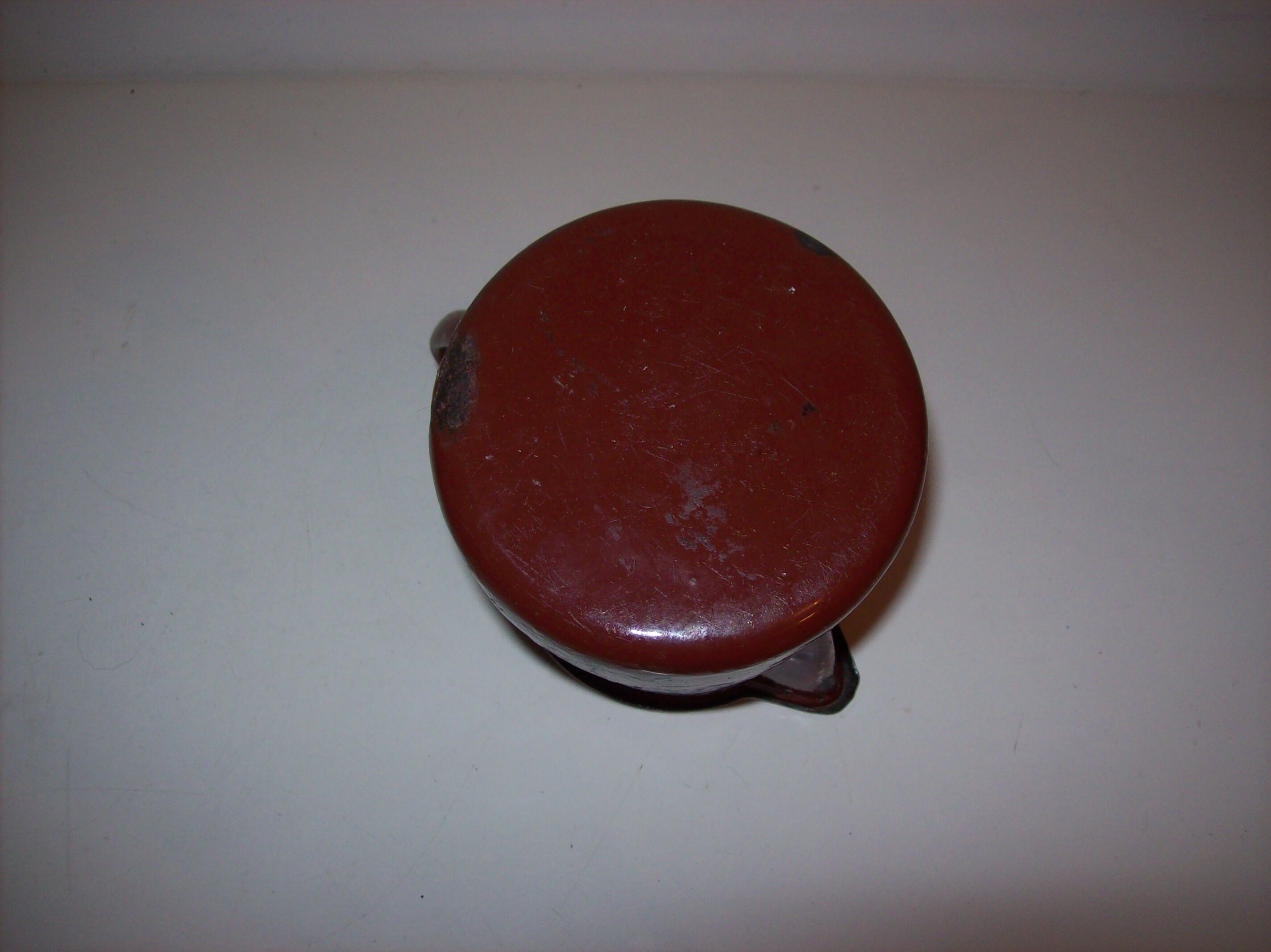 Painted enamelled teapot