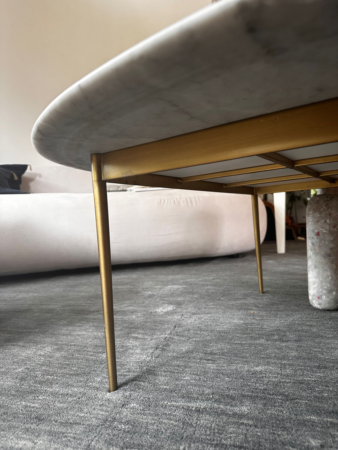 Carrara marble coffee table