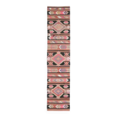 1970s Vintage Turkish Oushak Handmade Wool Cotton Pink Runner Rug  80x362