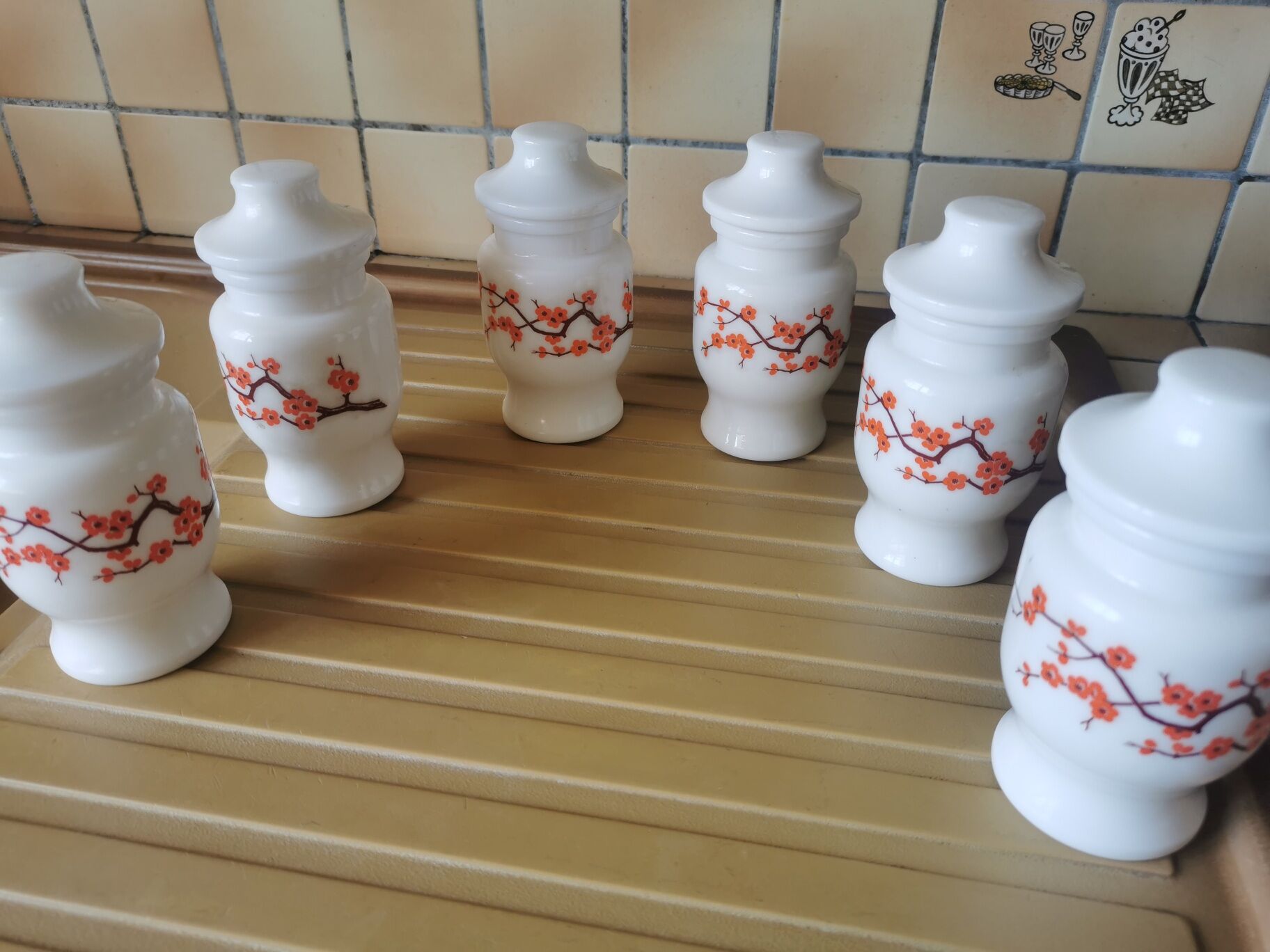 6 pots salle de bain