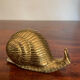 Vintage brass snail