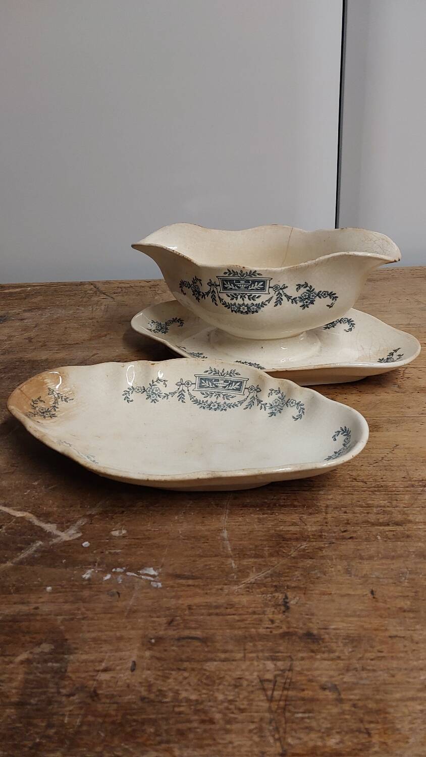 Saucière et soucoupe Longchamp